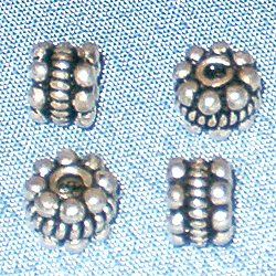 Lot of 2 925 Silver Tubular Bead Spacer 5 mm 1.2 gram ID # 2962