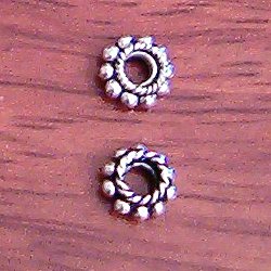 Lot of 2 Sterling Silver Spacer Bead 8 mm 1 gram ID # 3060