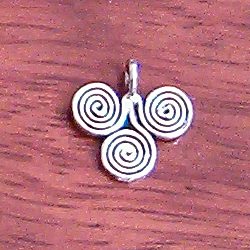 Sterling Silver Spiral Charm 14 mm 1.25 gram ID # 3055
