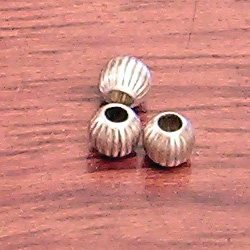 Lot of 8 Tiny Sterling Silver Bead 4 mm 1 gram ID # 3069