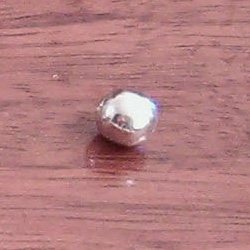 Lot of 2 Sterling Silver Bead Oval 6 mm 1.22 gram ID # 3089