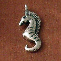 Sterling Silver Charm Sea Horse 25 mm 1.5 gram ID # 3935
