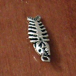 Sterling Silver Charm Fishbone 24 mm 1.5 gram ID # 3936