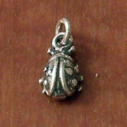 Sterling Silver Charm Ladybug 14 mm 1 gram ID # 3939