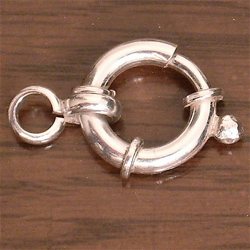 Sterling Silver Spring Ring Clasp 17 mm 3.4 gram ID # 4055