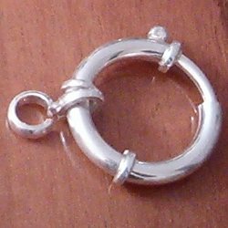 Sterling Silver Spring Ring Clasp 23 mm 5 gram ID # 4079