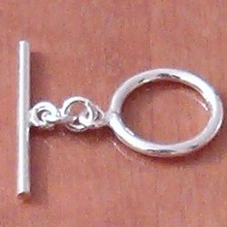 Lot of 2 Sterling Silver Toggle Clasp 17 mm 6 gram ID # 4081