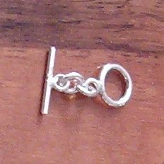Sterling Silver Toggle Clasp Tiny 8 mm 1 gram ID # 4084