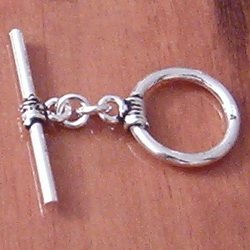 Sterling Silver Toggle Clasp 17 mm 3.3 gram ID # 4086