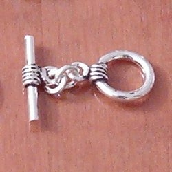 Sterling Silver Toggle Clasp 12 mm 2.8 gram ID # 4087