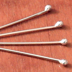 Lot of 4 Silver Wire Pin Needle 0.9 mm 1.2 gram ID # 4190