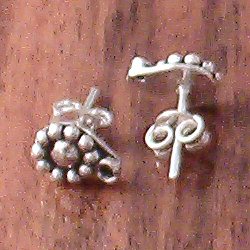 Pair of Sterling Silver Blank Post Stud Earrings 6 mm 1.4 gram ID # 4488