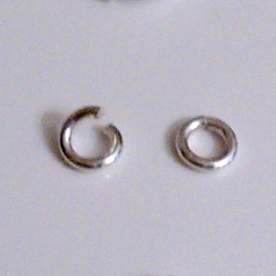 Lot of 10 Sterling Silver Open Jump Ring 5 mm 1 gram ID # 4733