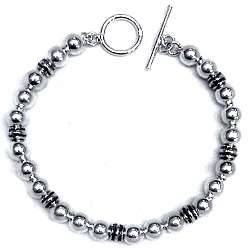 Full Sterling Silver Link Bracelet 17 gram ID # 4937