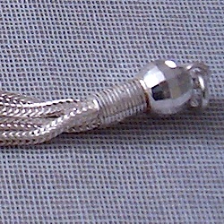 Turkish Sterling Silver Faceted Bead Tassel 5 cm 4 gram ID # 5594