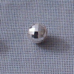 Lot of 2 Sterling Silver Faceted Bead 7 mm 1.2 gram ID # 5596