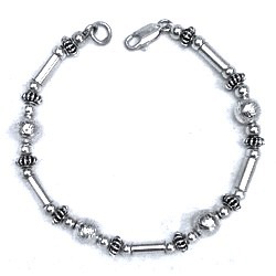 Full Sterling Silver Link Bracelet 10 gram ID # 5696