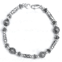 Full Sterling Silver Link Bracelet 15 gram ID # 5699