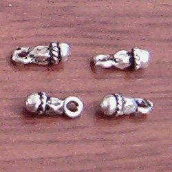 Lot of 3 Sterling Silver Charm 8 mm 1.22 gram ID # 5772