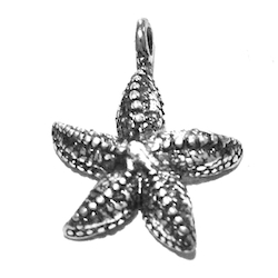 Sterling Silver Charm Starfish 2 cm 1.5 gram ID # 5779