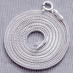 22 inch silver antique Anatolian loop-in-loop chain 1.5 mm 5.6 gram w/clasp ID # 5925