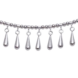 Full Sterling Silver Charm Necklace 25 gram 50 cm ID # 5939