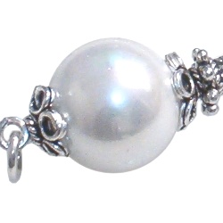 Sterling Silver Tassel Seashell Pearl 10 cm ID # 6037