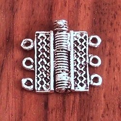 Sterling Silver Hinged Clasp for Bracelet 16 mm 2.5 gram ID # 6050