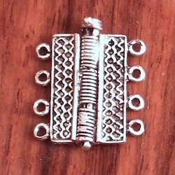 Sterling Silver Hinged Clasp for Bracelet 20 mm 3.2 gram ID # 6051
