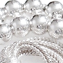 Islamic Prayer Beads Full Sterling Silver Tasbih 5 mm ID # 6074