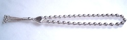 Islamic Prayer Beads Full Sterling Silver Tasbih 7 mm oval ID # 6075
