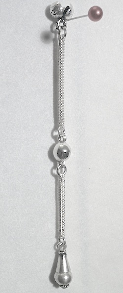 Sterling silver top attachment for tasbih 5-7 mm 9 cm ID # 6132