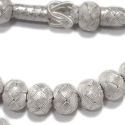 Turkish Pure Silver Mesh Islamic Prayer Beads Tasbih 35 gram ID # 6323