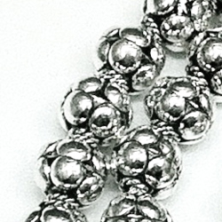 Full Sterling Silver Islamic Prayer Beads Tasbih 8 mm 51 gram ID # 6325