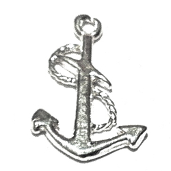 Lot of 2 Sterling Silver Charm Anchor 17 mm 1.2 gram ID # 6335