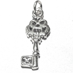 Sterling Silver Charm Key 21 mm 1 gram ID # 6343