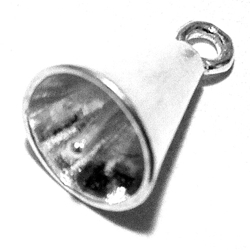 Sterling Silver Charm Bead Holder Pin 14 mm 1 gram ID # 6347