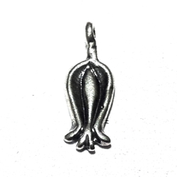 Lot of 3 Sterling Silver Charm Tulip 14 mm 1.2 gram ID # 6351