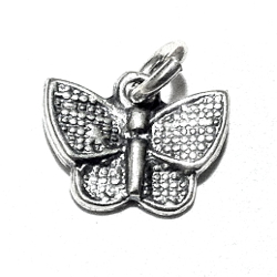 Sterling Silver Charm Pendant Butterfly 10 mm 1.2 gram ID # 6354