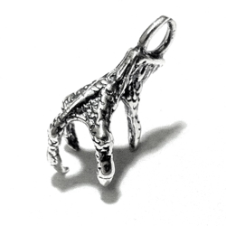 Sterling Silver Charm Pendant Claw 22 mm 2 gram ID # 6356