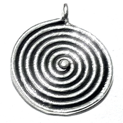 Sterling Silver Charm Labyrinth 11 mm 2.25 gram ID # 6364
