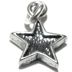 Sterling Silver Charm Pendant Star 15 mm 1.2 gram ID # 6365