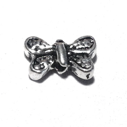 Lot of 2 Sterling Silver Butterfly Bead Charm 9 mm 1.2 gram ID # 6438