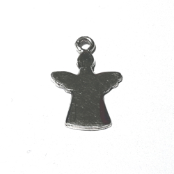 Sterling Silver Blank Label Tag for Marking Angel Charm 23 mm 1.3 gram ID # 6444