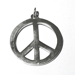 Sterling Silver Peace Charm Pendant 34 mm 5.1 gram ID # 6450