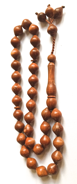 Rose Wood Islamic Prayer Beads Tasbih 33 Shiny ID # 6584