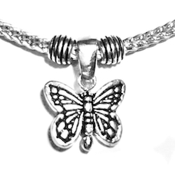 Sterling Silver Thematic Charm Bracelet Butterfly 10 gram ID # 6608