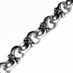 Turkish hand made intricate silver chain for anklet or bracelet ID # 6799