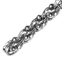 Turkish intricate silver chain for bracelet 3.5 mm 18 cm ID # 6808