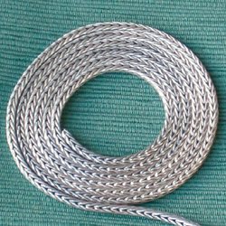Antique Anatolian loop-in-loop thick silver chain for anklet 26 cm ID # 6829